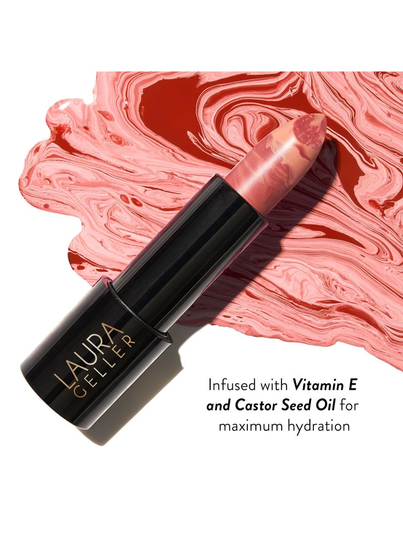 NEW YORK Italian Marble Sheer Lipstick Berry Banana Hydrating and Lightweight Vitamin E and Caster Seed Oil Cream Finish