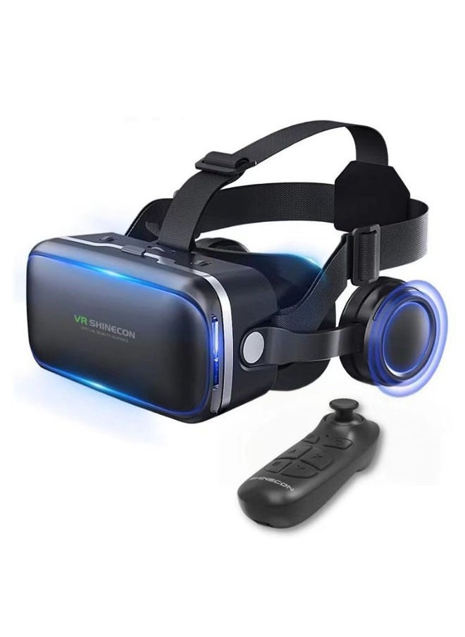 Virtual Reality VR Headset 3D Glasses Headset VR Goggles TV, Movies & Video Games Compatible iOS, Android & Support 4.7-6.53 inches with remote control