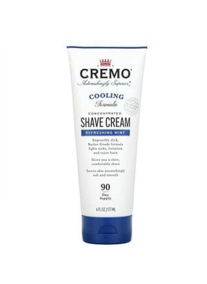 Cremo, Concentrated Shave Cream, Refreshing Mint, 6 fl oz (177 ml)