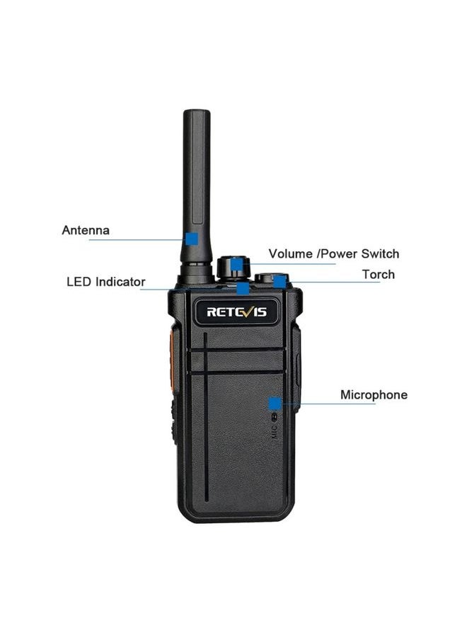 RETEVIS RB37 US Frequency 462.5625-467.7125MHz 22CHS FRS License-free Two Way Radio Handheld Bluetooth Walkie Talkie(Black)