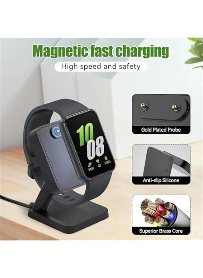 Watch Charger for Galaxy Fit 3, Magnetic Charging Station with USB Cable, Portable Efficient Smartwatch Charger Dock Replacement for Galaxy Fit 3