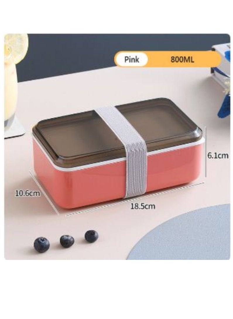 800ml Portable Lunch Box Set for Picnics and Kitchen Food Storage Containers for Women and Office Workers Microwave Safe with Unique Designs