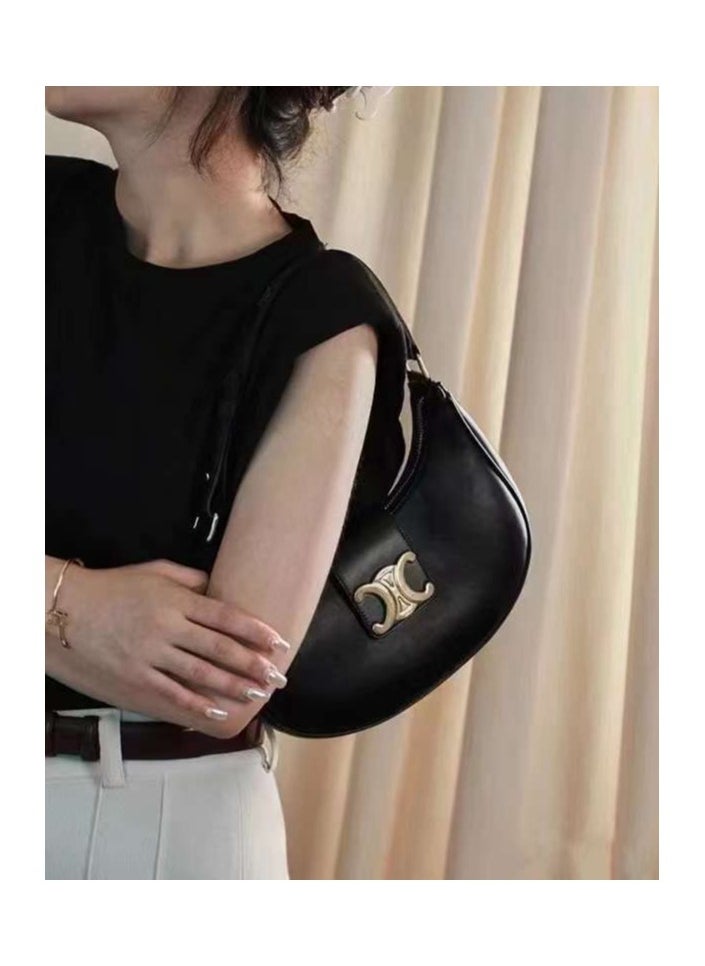 Soft Bag In Smooth Calfskin Leather Shoulder Bag for Women