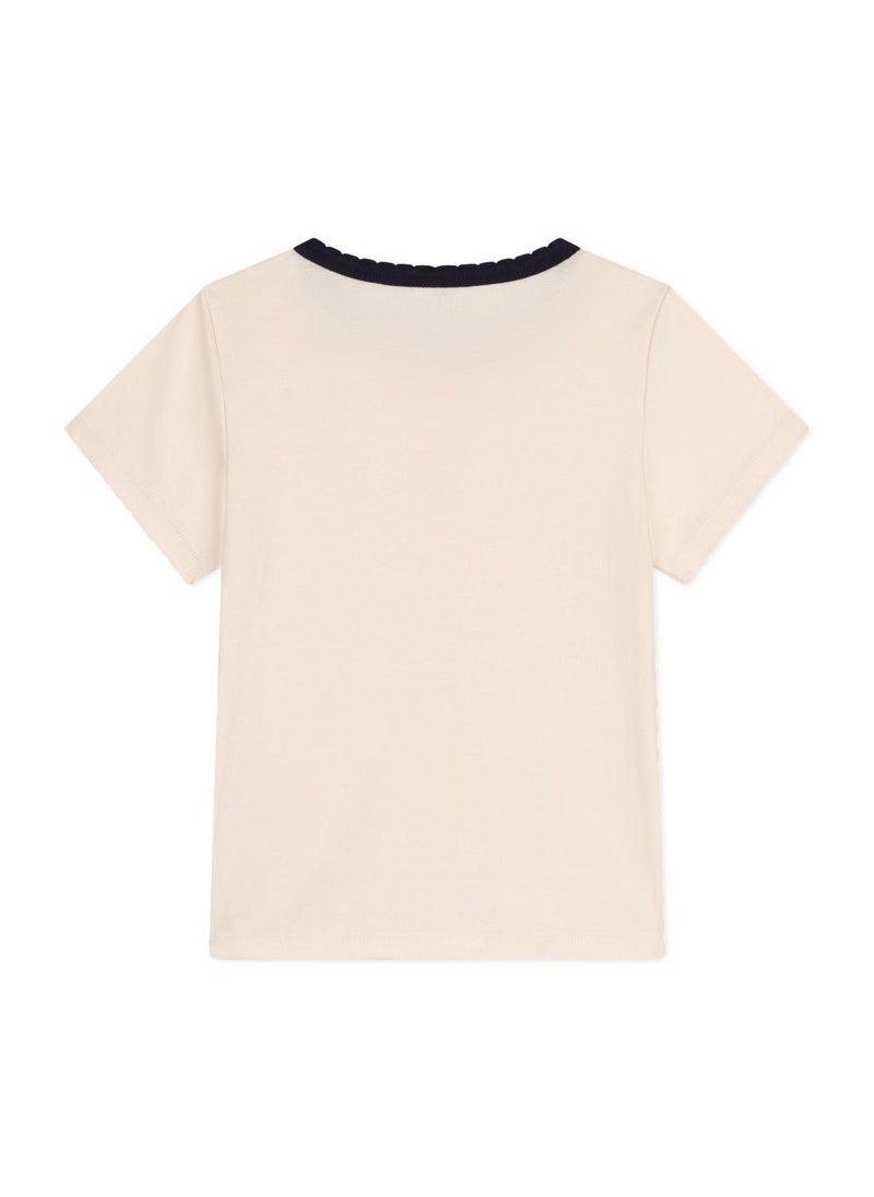 Girls' short-sleeved cotton T-shirt