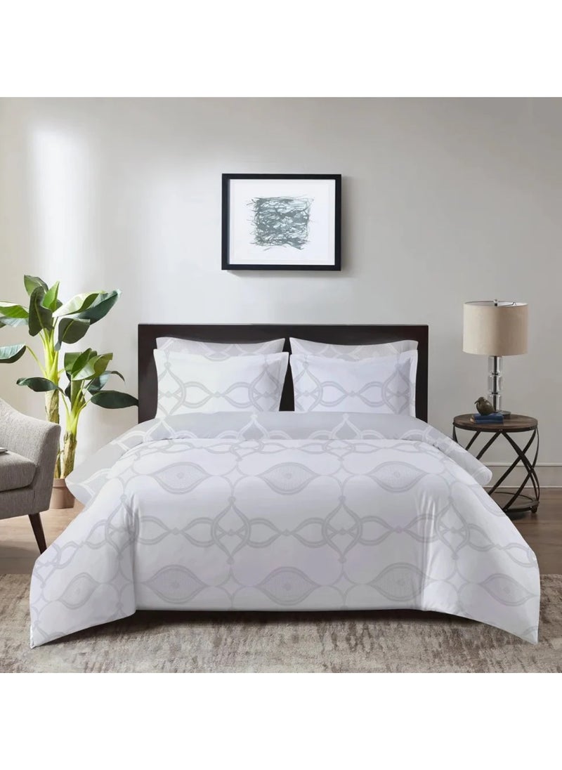 VARESSA LANE JACQUARD KING DUVET COVER SET (4 pcs)