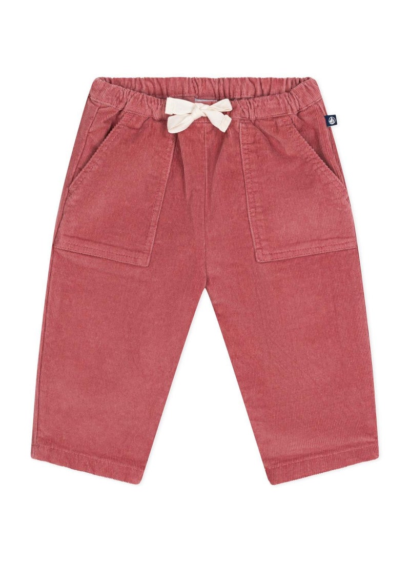 Babies' velour trousers