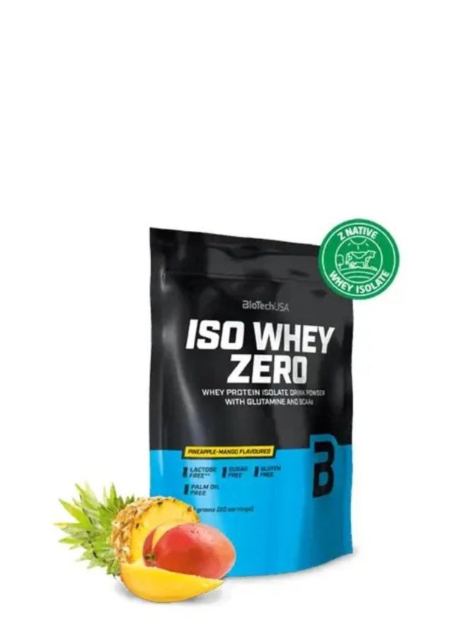 Iso Whey Zero Gluten, Sugar Free Lactose Reduced Premium Whey Protein Isolate, 500 Gm, Pineapple Mango