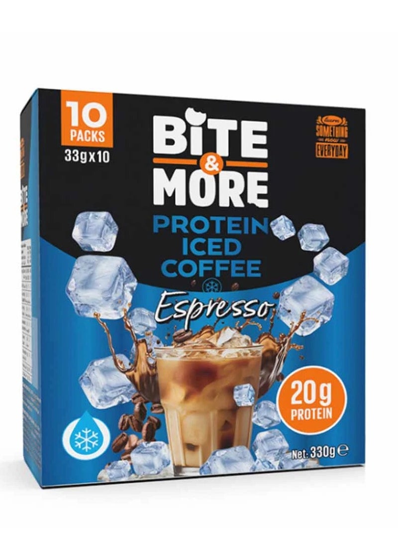 BITE & MORE PROTEIN ICED COFFEE, ESPRESSO FLAVOR 33G*10