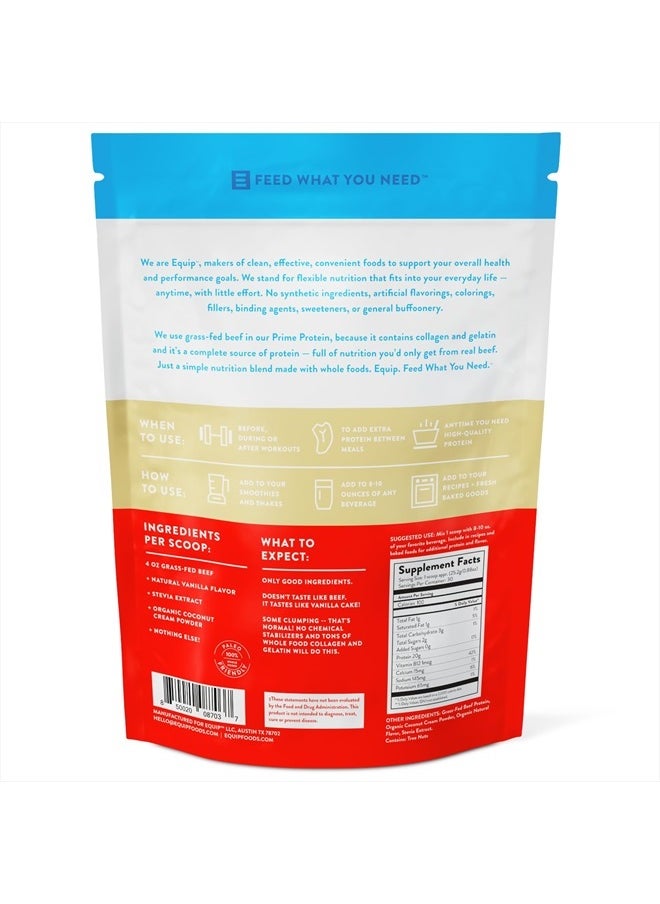 Foods Prime Protein Powder | Clean, Grass Fed Beef Protein Isolate | Carnivore Protein Powder | Paleo, Keto Friendly | Gluten, Dairy Free | Helps Build & Repair Tissue | 30 Servings, Vanilla