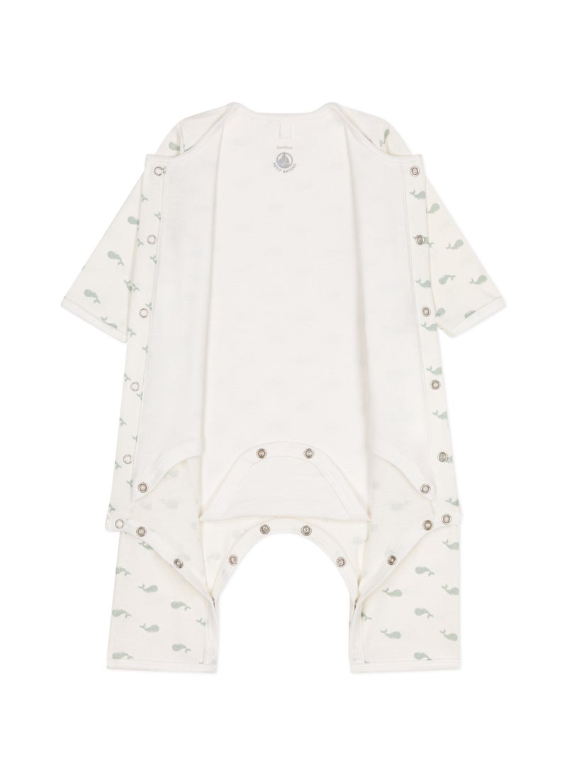 Babies' footless cotton bodyjama