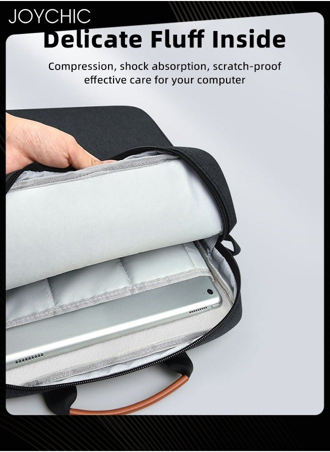 Oxford Waterproof Business Tablet Carrying Case Wear-resistant Electronic Accessories Organizer with Pockets Fit 13 inch for Men Women School Office Work-Black