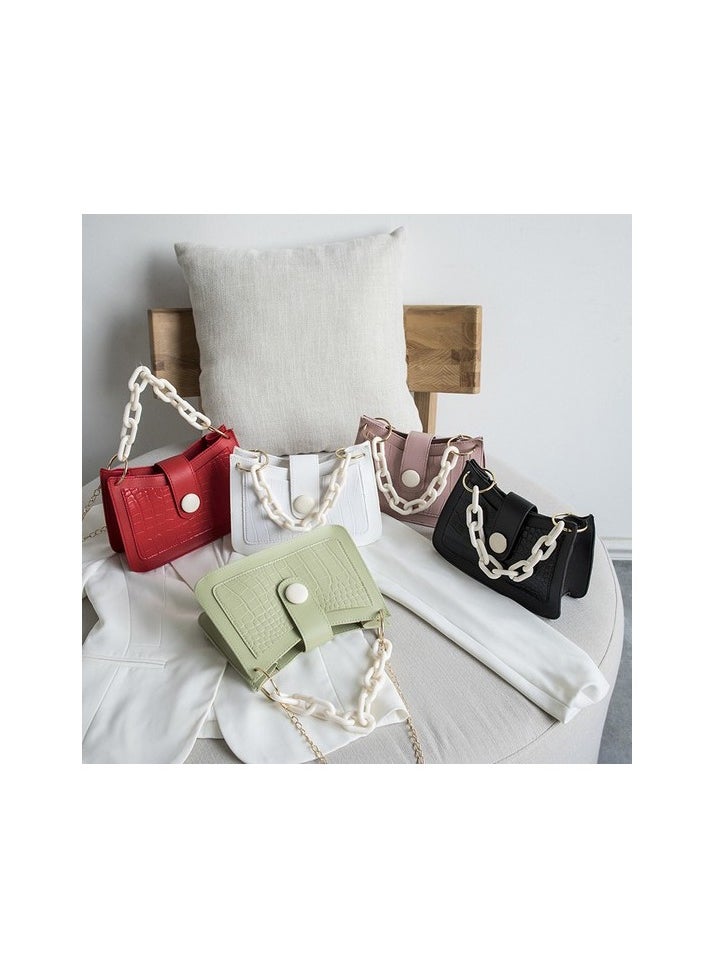 New Fashion Woman Embroidery Evening Bag Chain Women's Cuffs Women Crossbody Bag shoulder party V Colour:1BW-White Sizes:22*7*14