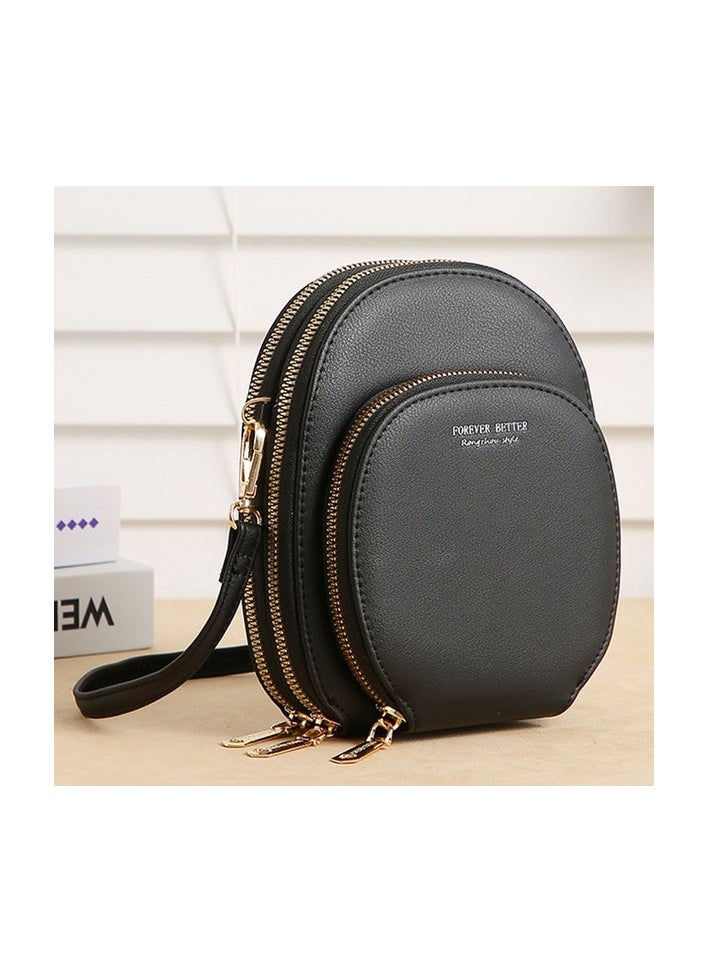 BEAUTIFYY WOMEN SHOULDER BAG SMALL CROSSBody Bag PU Women Sizes:19*7*16cm Colour:Black