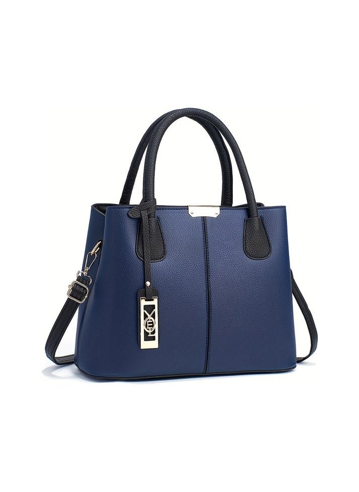 Tcherchı trendy crocodile printed tote bag Colour:Blue - Black Sizes:1