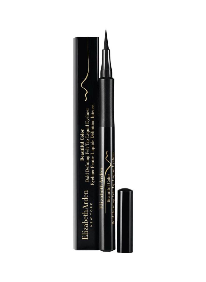 Beautiful Colour Bold Defining Felt Tip Liquid Eye Liner Seriously Black