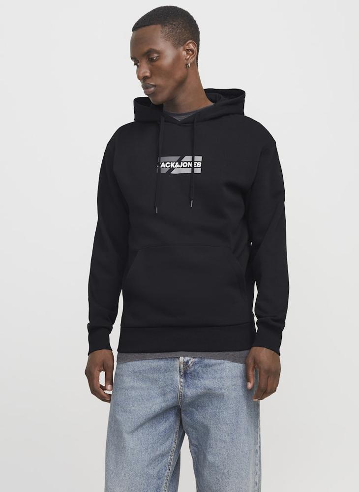 Logo Print Pull Over Hoodie