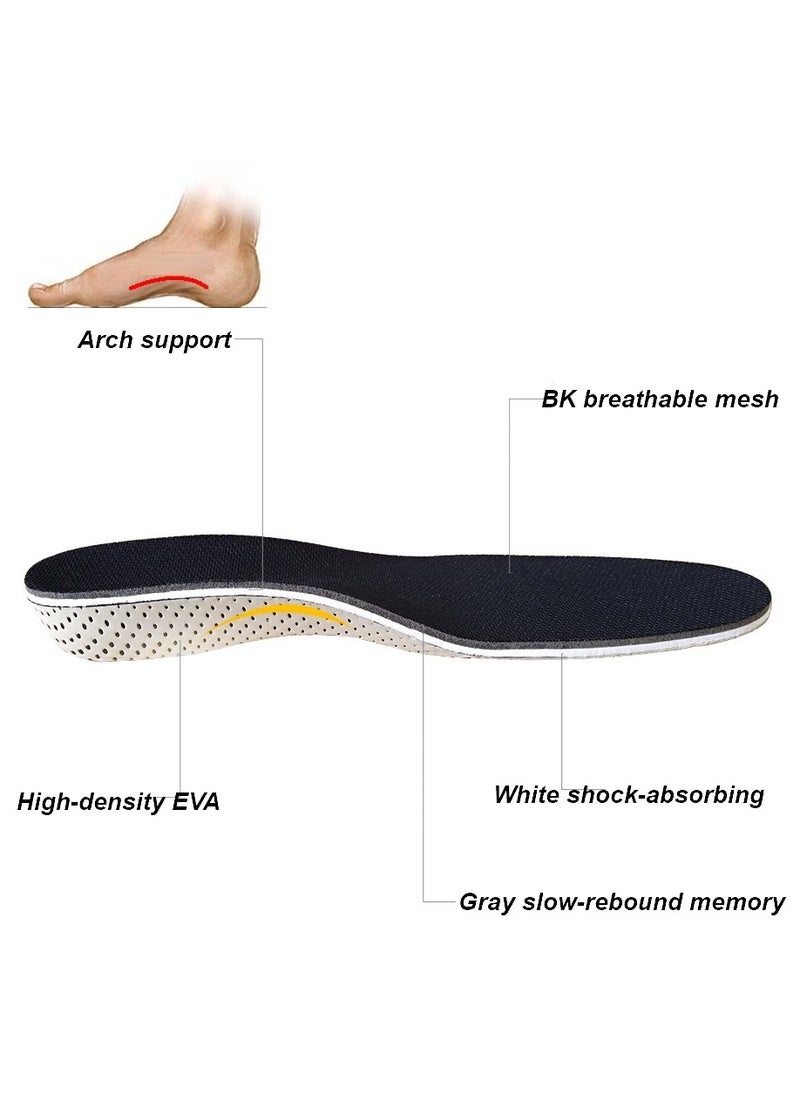 3 Pair Arch Support Breathable Shoe Insoles Heel Lift Inserts Elevator Insoles for Women Men ( 2cm  3cm 4cm Height)