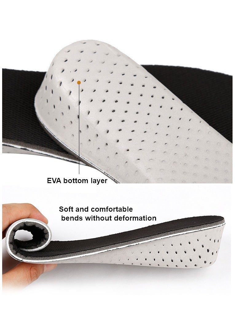 3 Pair Arch Support Breathable Shoe Insoles Heel Lift Inserts Elevator Insoles for Women Men ( 2cm  3cm 4cm Height)