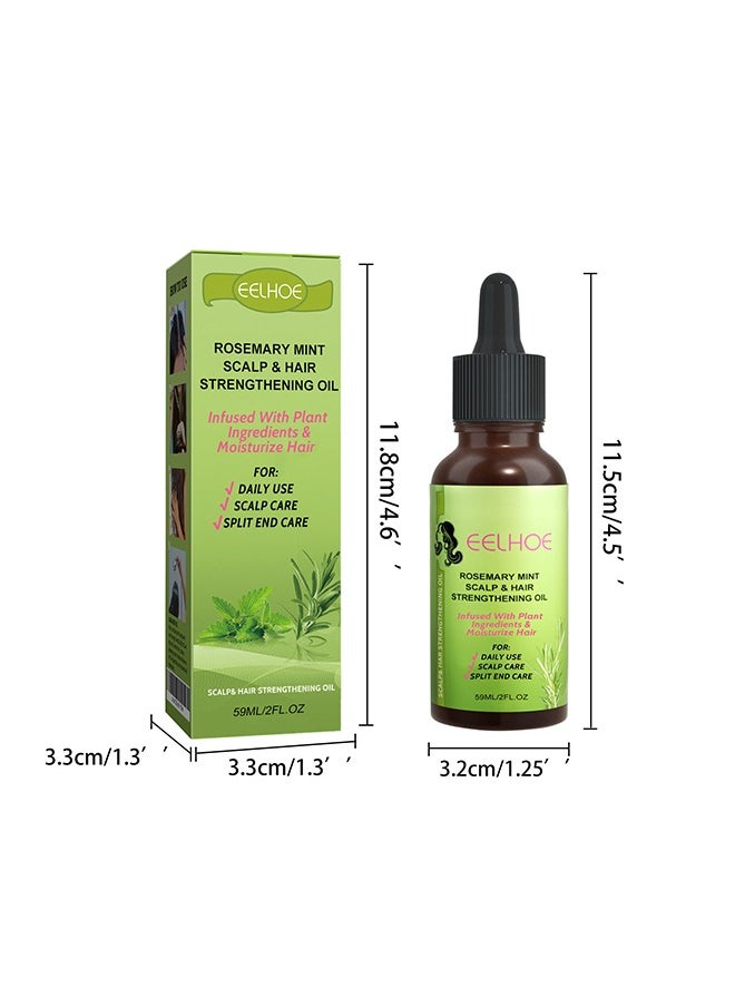 Rosemary Mint Scalp& Hair Strengthening Oil,Hair Loss Treatments, Aids against Hair-thining, Hair Regrowth Treatment 59ml