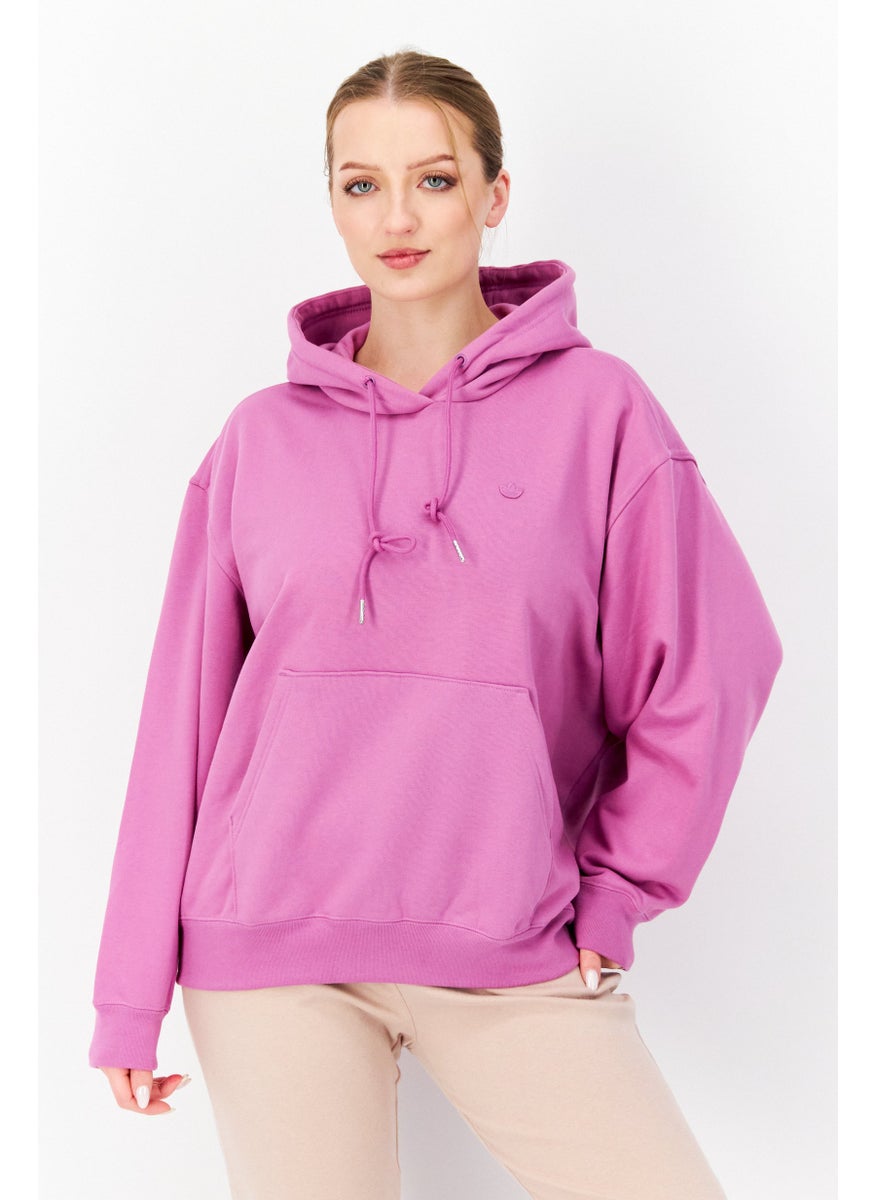 Women Sportswear Fit Long Sleeve Outdoor Hoodie, Purple