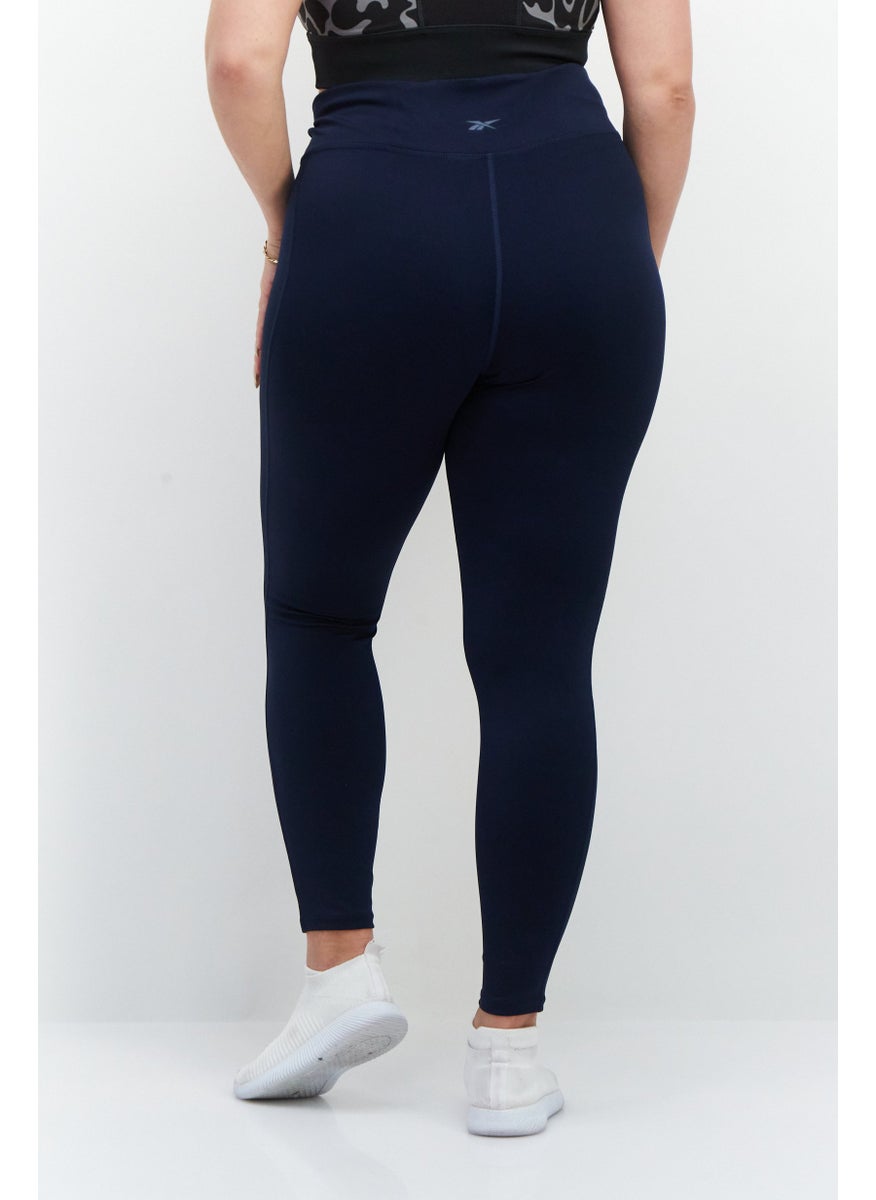 Women Sportswear Fit Plain Training Leggings, Navy