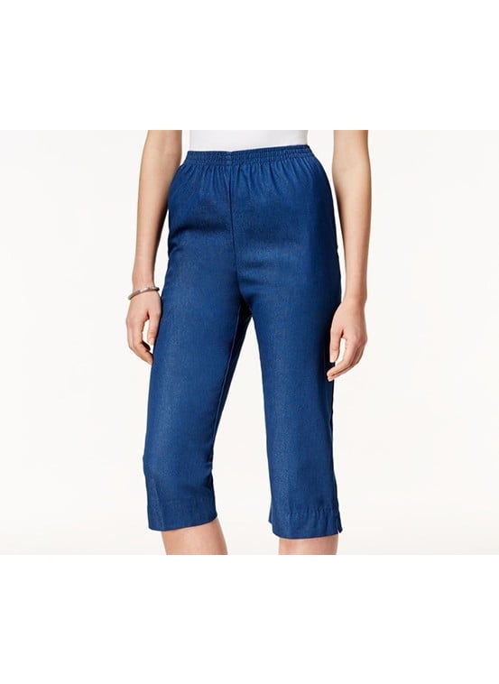 Pull,On Cropped Pants, Denim