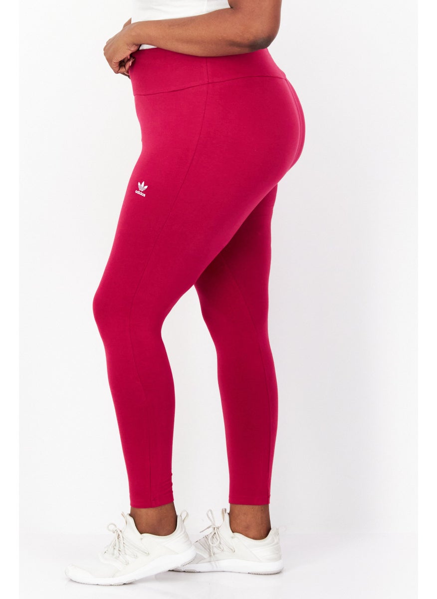 Women Plus Size Training Leggings, Burgundy