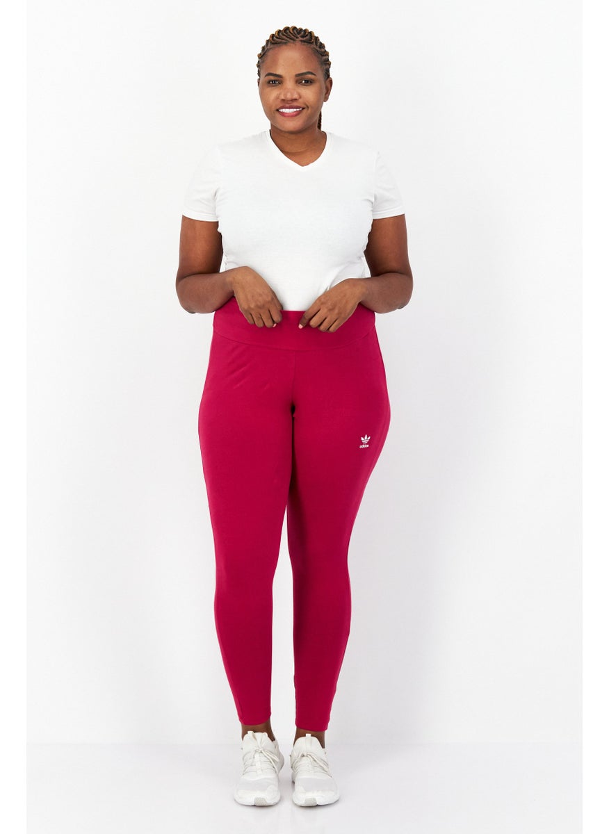 Women Plus Size Training Leggings, Burgundy