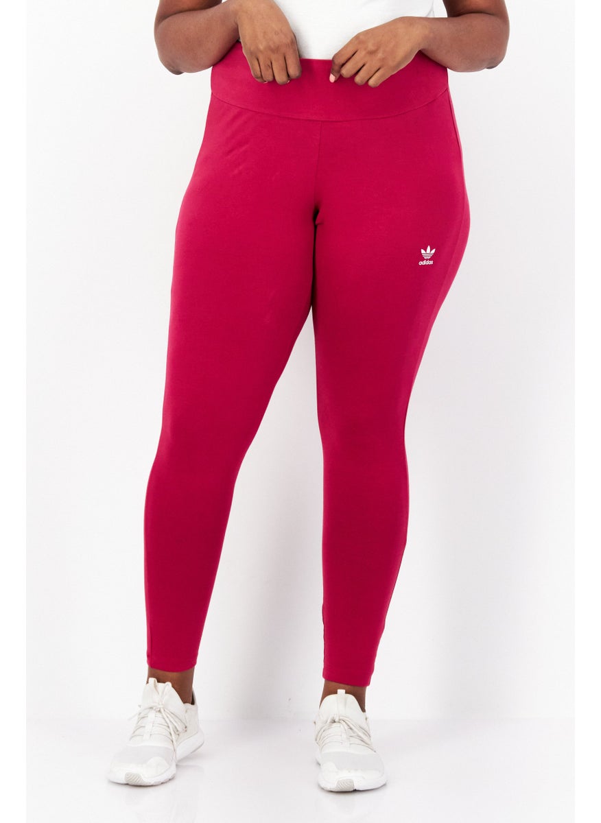 Women Plus Size Training Leggings, Burgundy