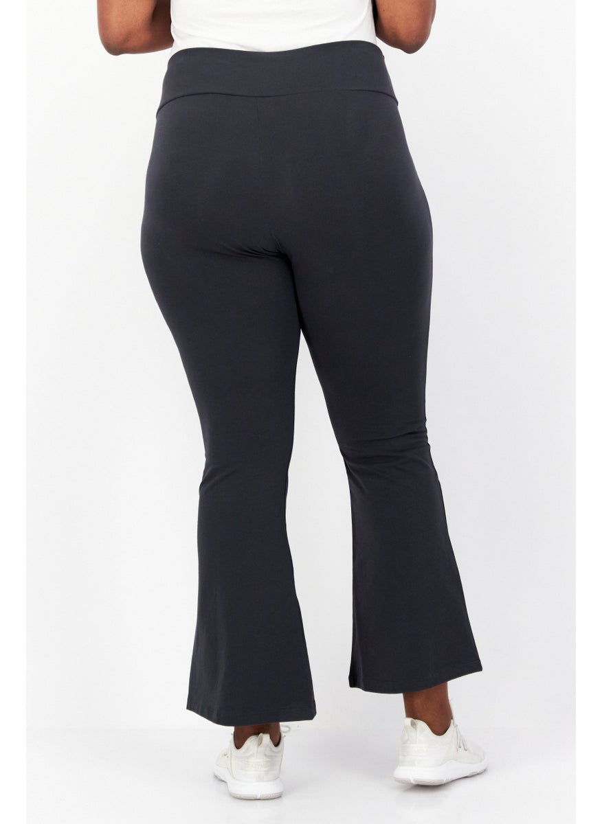 Women Plus Size Training Leggings Dark Grey