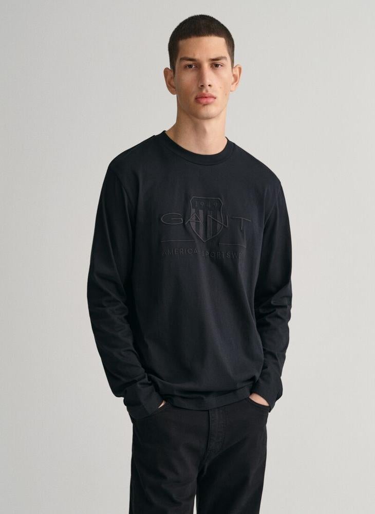 Tonal Shield Long Sleeve T-Shirt