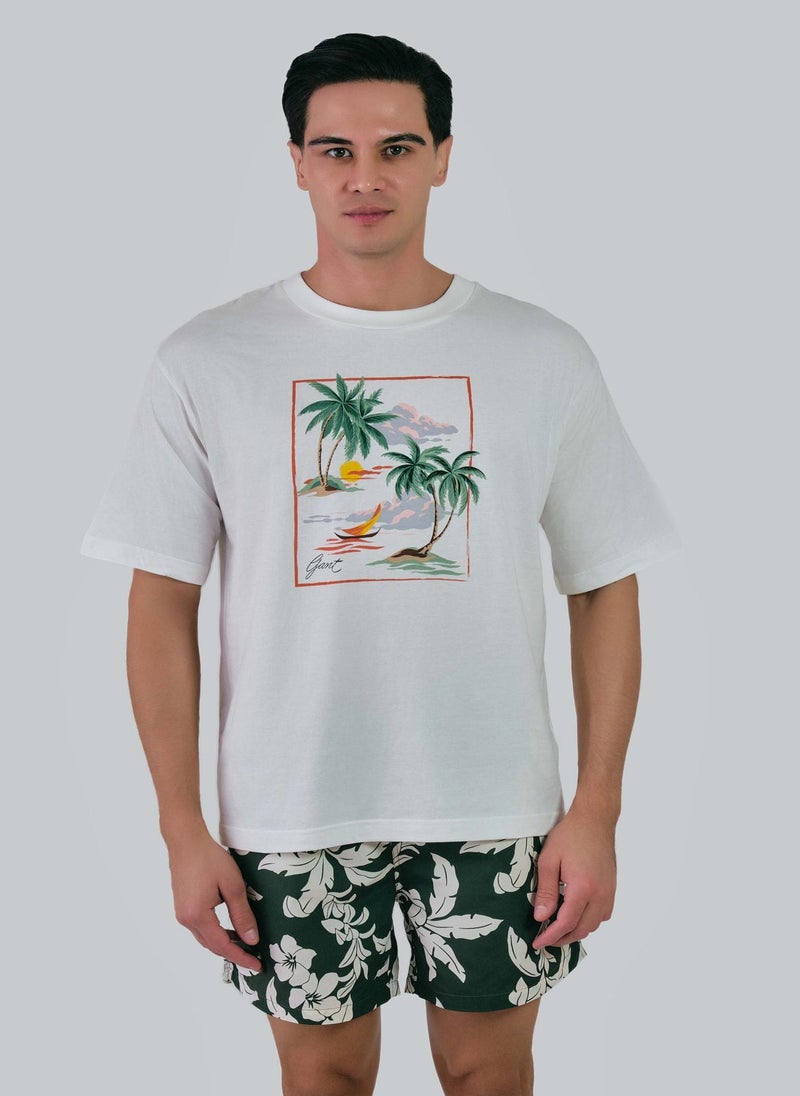 Hawaiian Printed T-Shirt