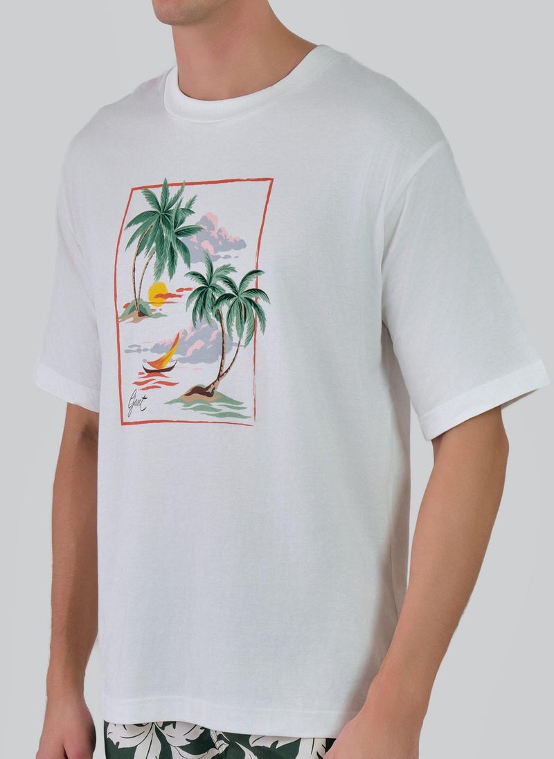 Hawaiian Printed T-Shirt