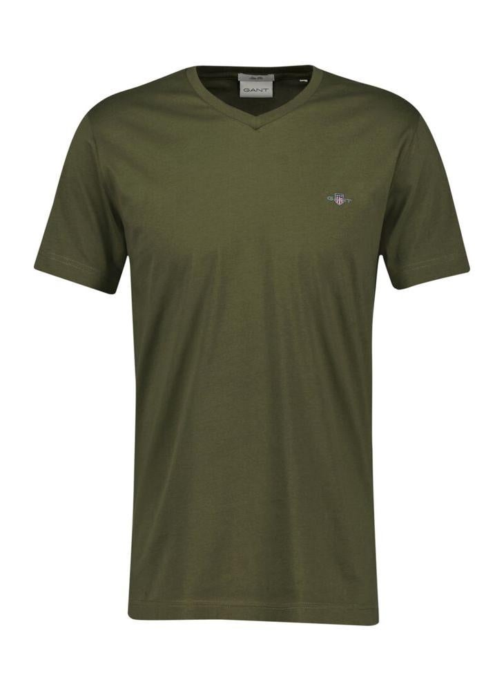 Slim Fit Shield V-Neck T-Shirt