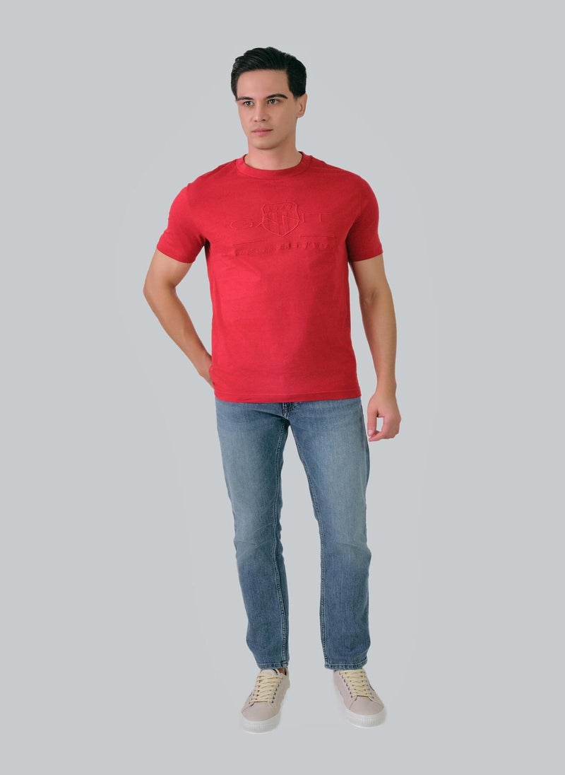 Regular Fit Tonal Shield T-Shirt