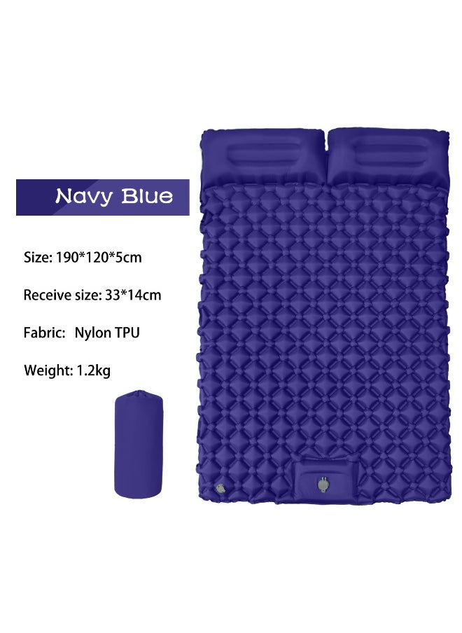 190*120*5cm Outdoor Inflatable Mattress for Two - Portable Waterproof Camping Travel Bed for Car