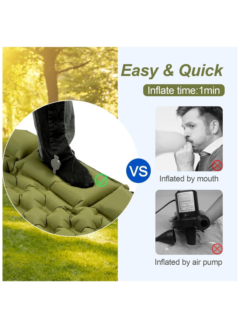 190*120*5cm Outdoor Double Lightweight Portable Camping Moisture-Proof Travel Inflatable Air Mattress Sleeping Pad