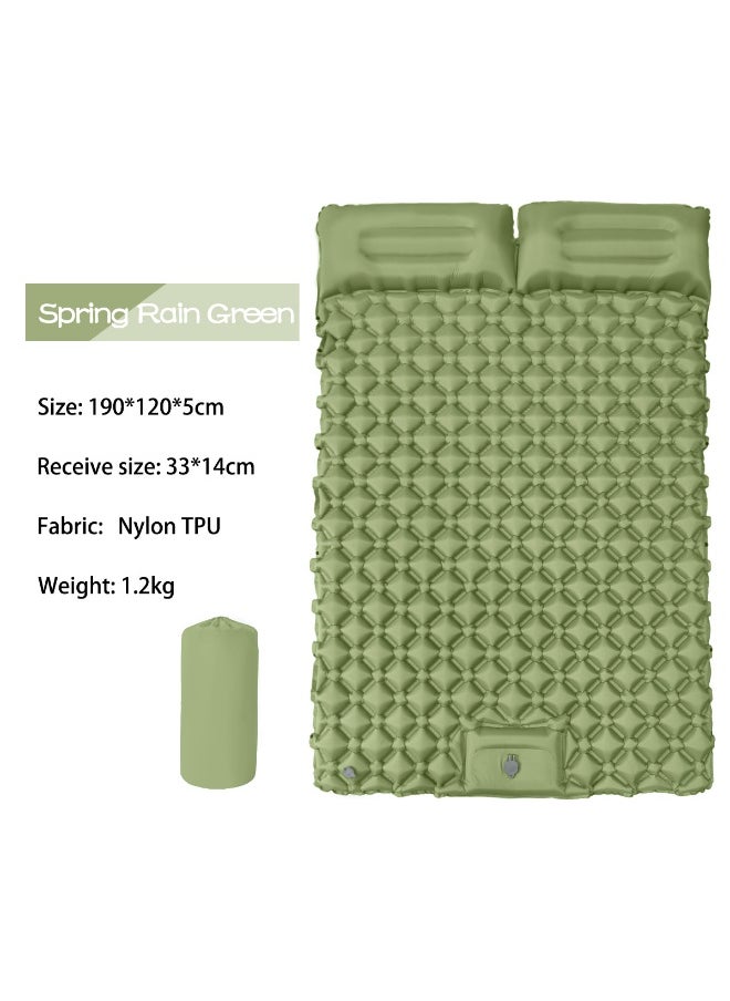 190*120*5cm Outdoor Double Lightweight Portable Camping Moisture-Proof Travel Inflatable Air Mattress Sleeping Pad