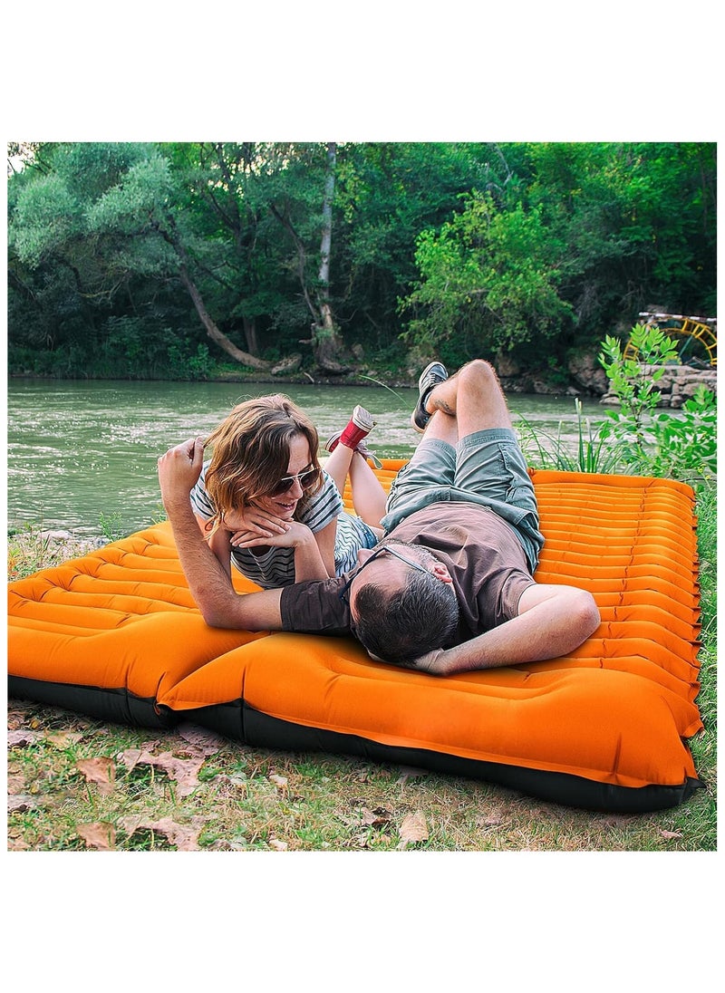 Outdoor Portable Double Camping Inflatable Mattress with Moisture-Proof Travel Design - 190x120x5cm