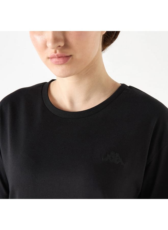 Kappa Logo Embroidered Crew Neck T-shirt with Short Sleeves