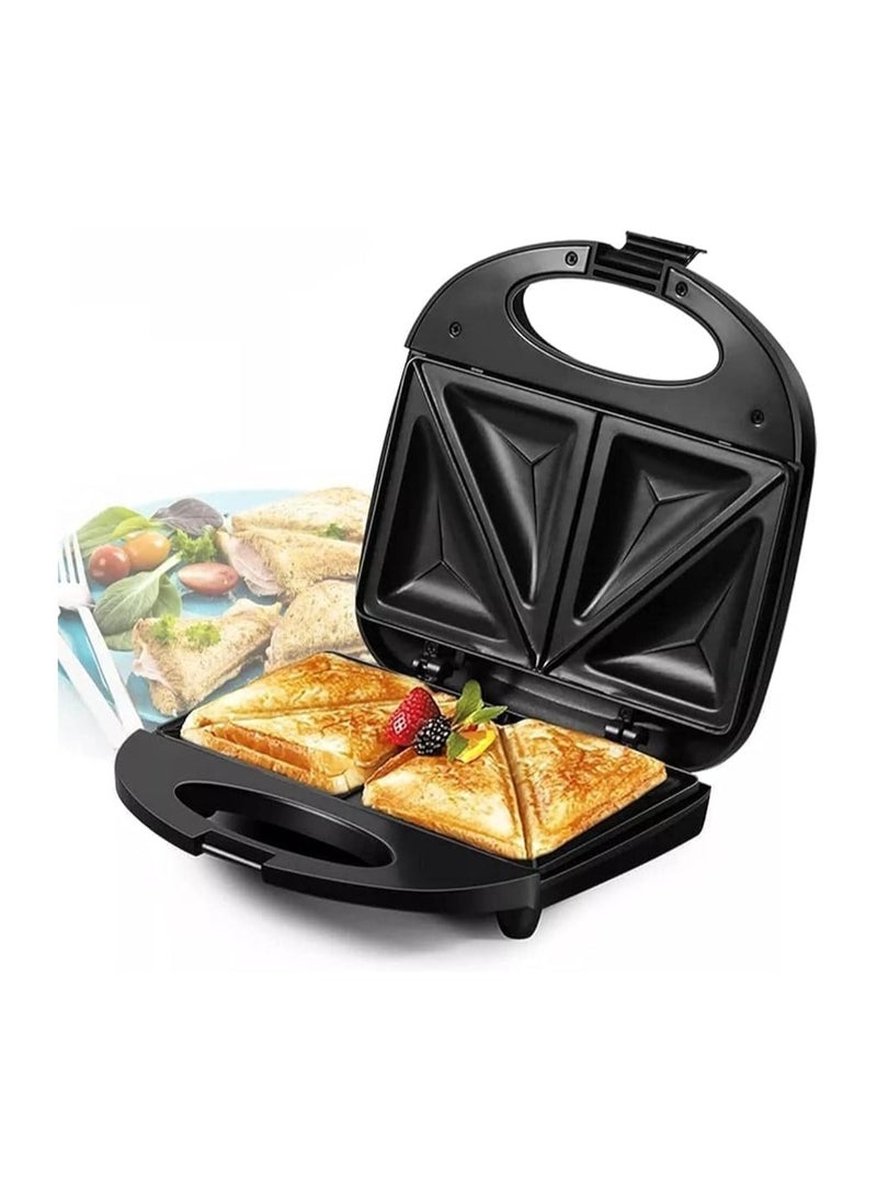 Fast Heating Slice Sandwich Maker Non-Stick Coating Plates Automatic Temperature Control Sandwich Toaster Grill