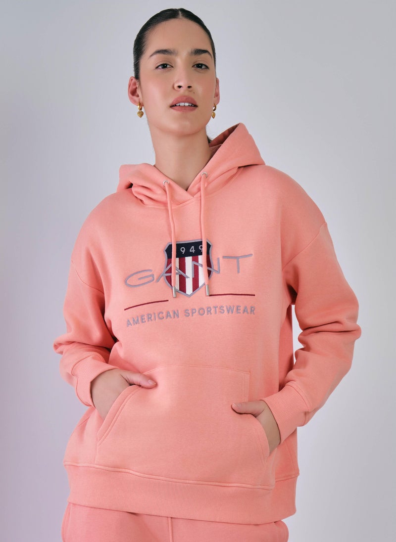 Relaxed Fit Archive Shield Hoodie