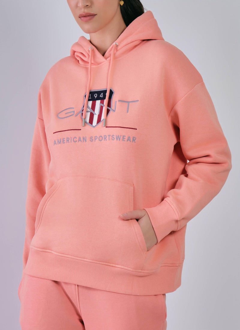 Relaxed Fit Archive Shield Hoodie