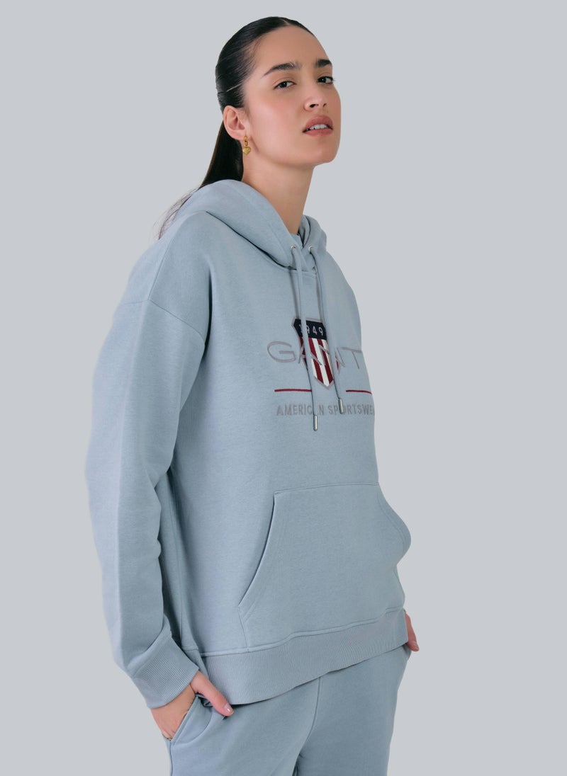 Relaxed Fit Archive Shield Hoodie