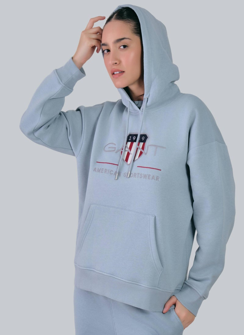 Relaxed Fit Archive Shield Hoodie