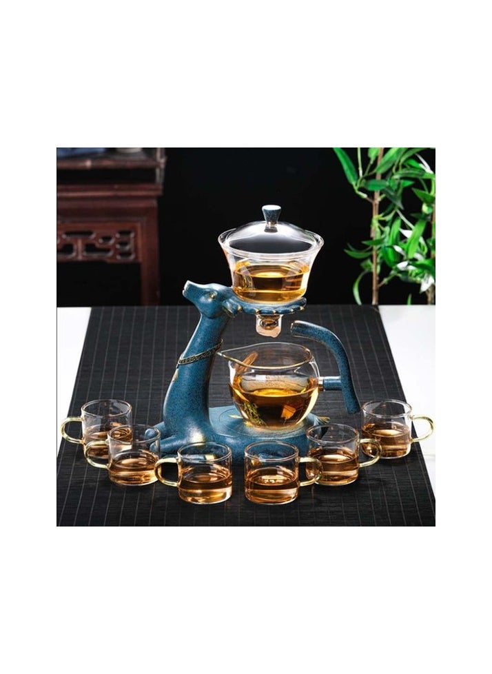 Sanlindousanlindou 300ml Borosilicate Glass Filter Teapot - Blue Colour:Brown Body:S