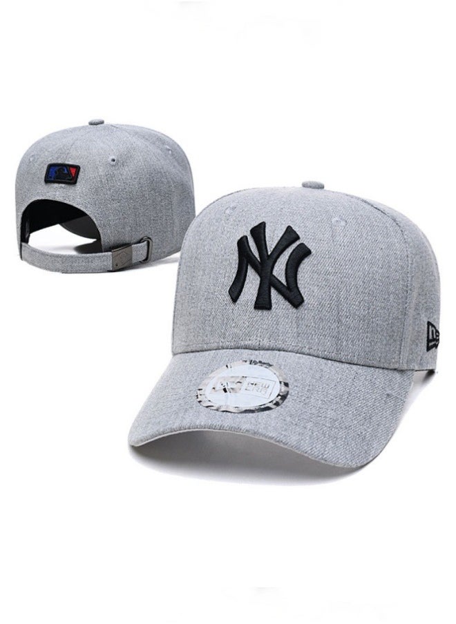 New Era MLB New York Yankees Sun Hat, Mesh Hat, Outdoor Men's and Women's Sports Duck Hat Grey