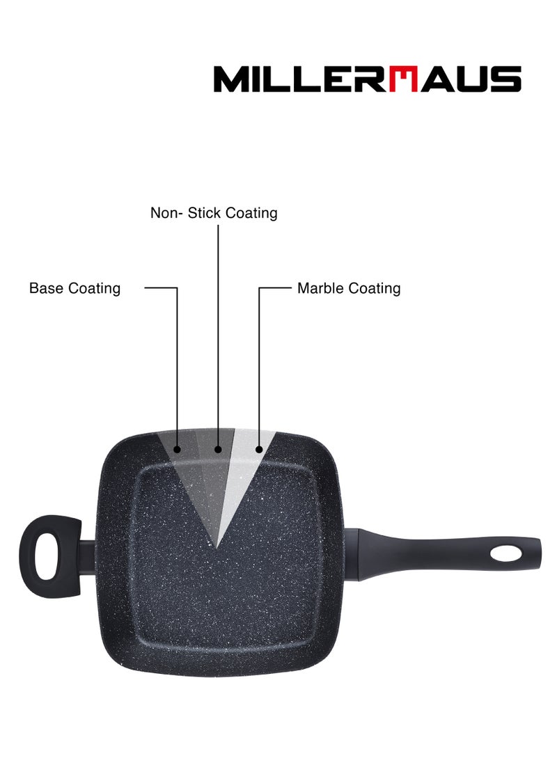 Millerhaus Blossom Sqaure Pan 25.8cm Press Aluminium