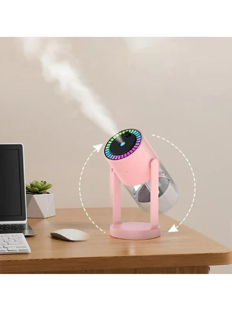 Galaxy Star Projector Humidifier with Night Light & Oil Diffuser – Perfect for Bedrooms, Large Area Humidification, and Starry Night Sky (Pink)