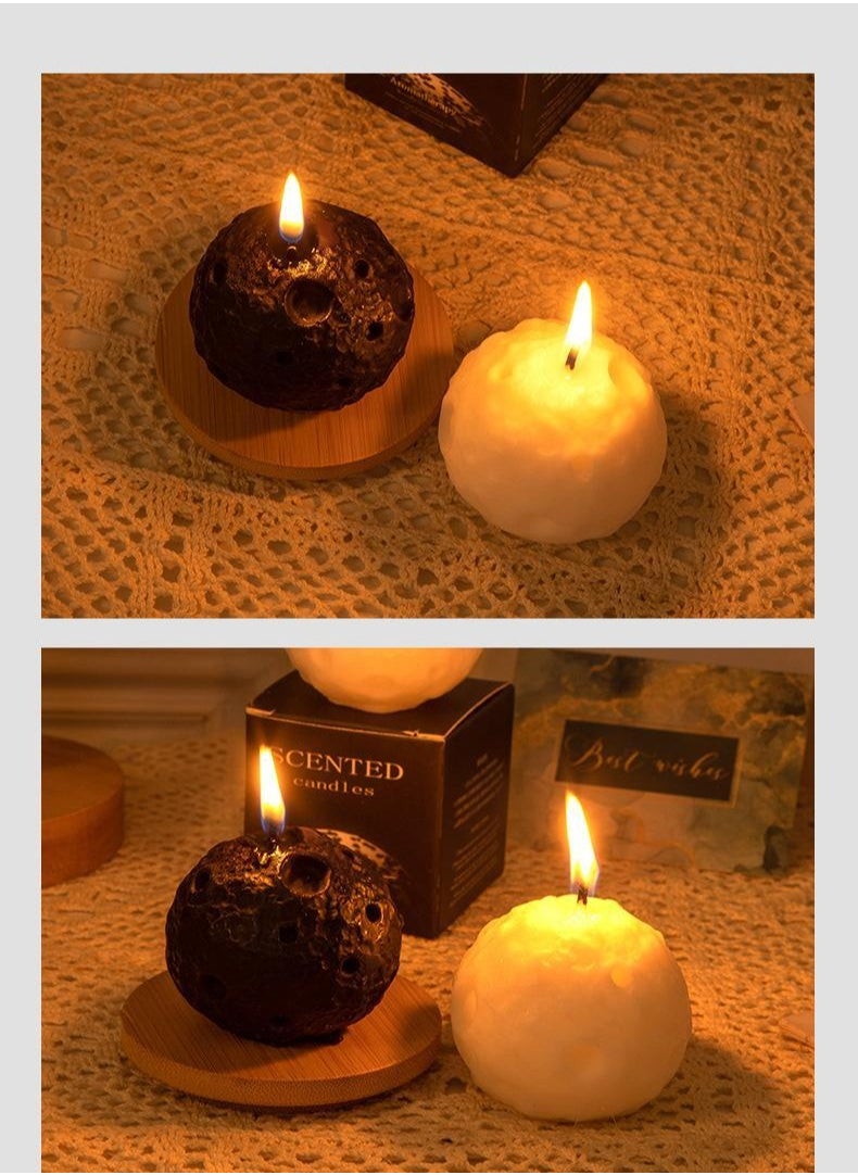 Lunar Aromatherapy Candle Fragrance Creative Companion Gift Simulation Shaped Ornament Batch(Ebony Sandalwood Fragrance)